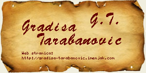 Gradiša Tarabanović vizit kartica